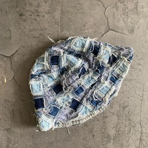 Urban Outfitters Denim Patch Bucket Hat